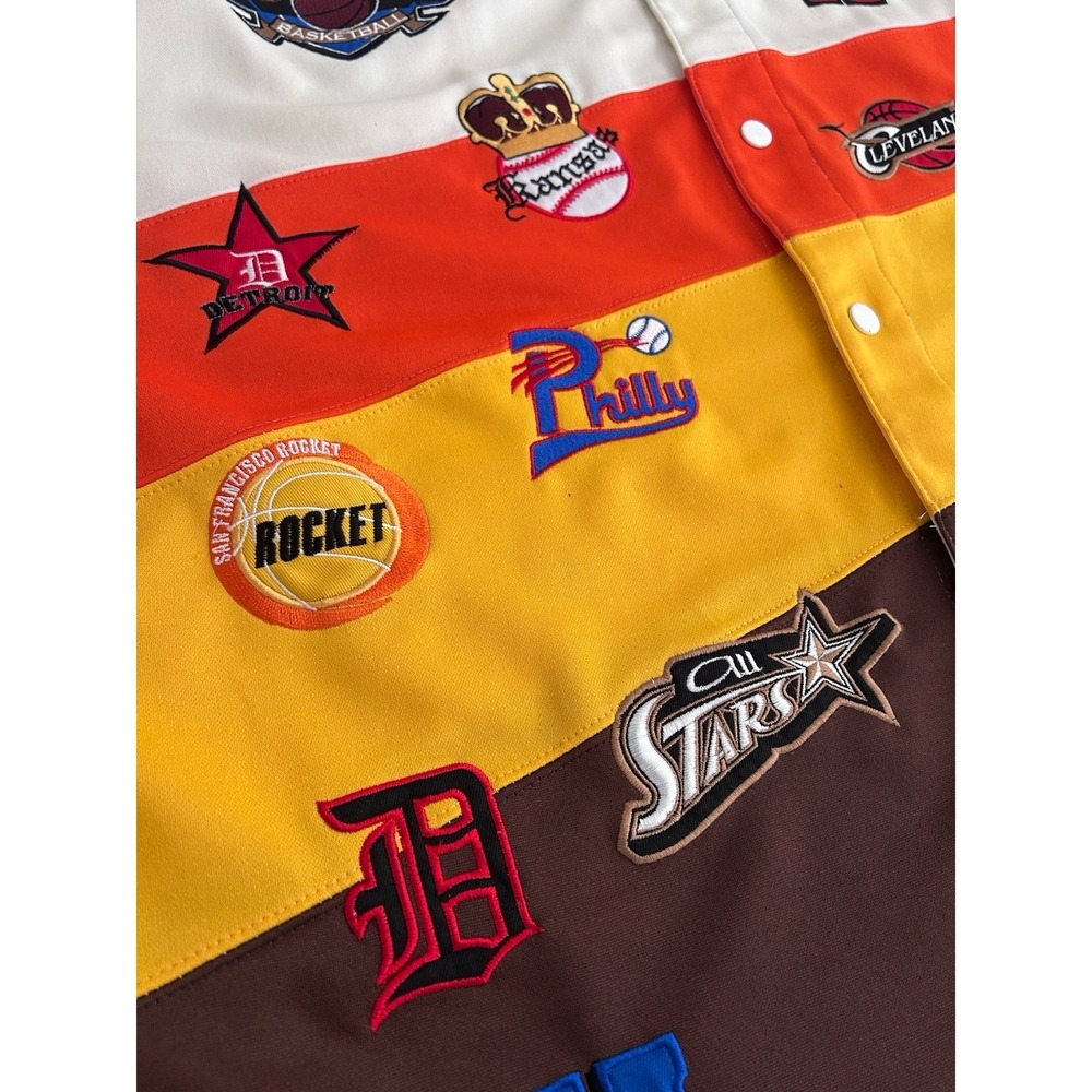 Harlem Stream Street League Shirt Mens 2XL Colorful Embroidered Logo Button - Picture 16 of 16